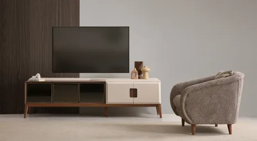 Product img 1, Tetra Ahşap Ayaklı Modern Tv Ünitesi